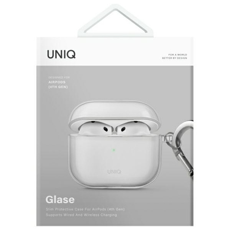 UNIQ etui Glase AirPods 4 przezroczysty/glossy clear