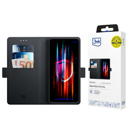 3MK Wallet Case Redmi Note 13 Pro 5G czarny/black
