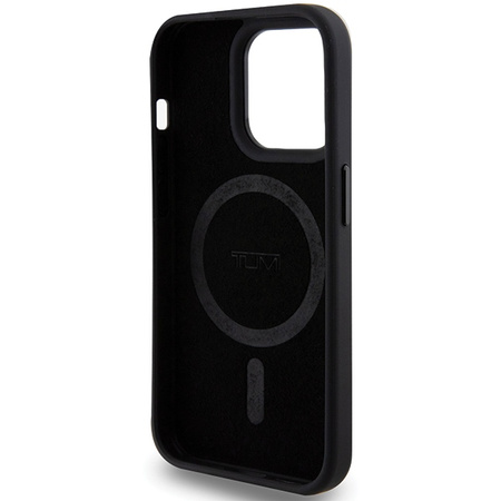 Tumi TUHMP15LRBAK iPhone 15 Pro 6.1"czarny/black hardcase Leather Balistic Pattern MagSafe