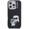 Etui Karl Lagerfeld IML Aquarelle Karl & Choupette & Logo na iPhone 16 Pro czarne