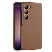 Dux Ducis Grit Hülle für Samsung Galaxy S23+ elegante Hülle aus Kunstleder braun