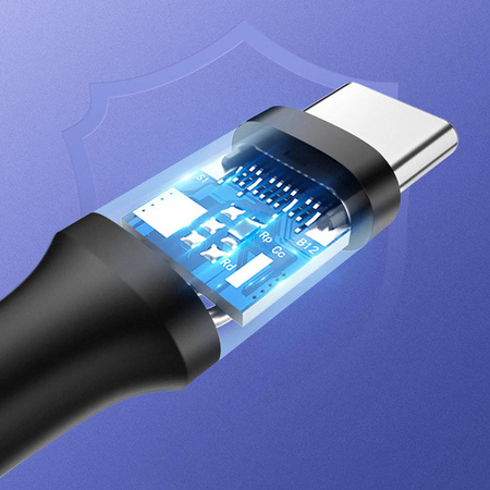 Ugreen kabel przewód USB - USB Typ C Quick Charge 3.0 3A 0,25m czarny (US287 60114)