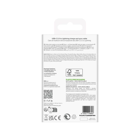 Kabel Puro TPE 20W USB-C - Lightning 2m - biały