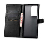 iCarer Wallet Case für Samsung Galaxy S23 Ultra Ledertasche Geldbörse schwarz