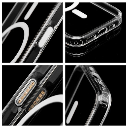 Futerał nieżółknący Clear Elite Mag Cover kompatybilny z MagSafe i Camera Control button pasuje do IPHONE 17 PRO MAX transparent
