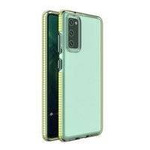 Spring Case pokrowiec żelowe etui z kolorową ramką do Samsung Galaxy A72 4G żółty