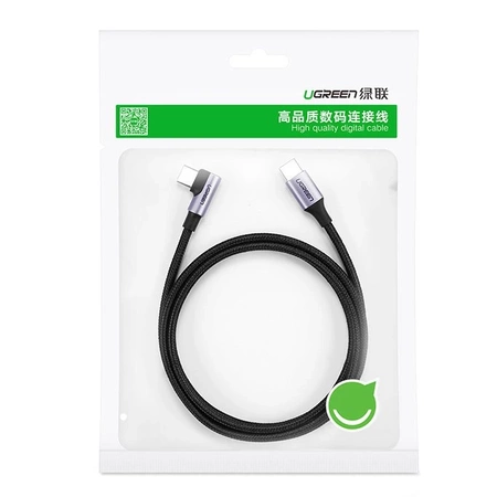 Ugreen USB Type C - USB Type C Power Delivery 60 W 20 V 3 A 1 m schwarz-graues Kabel (US255 50123)