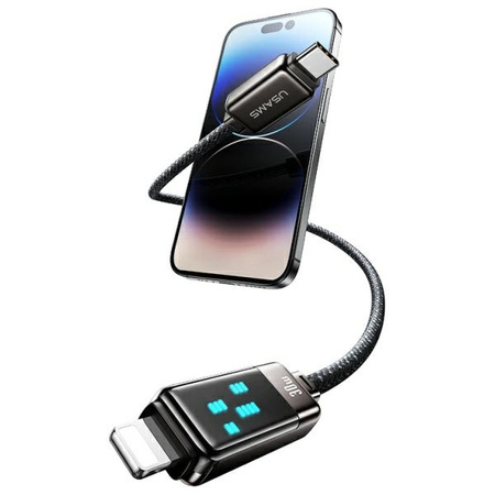USAMS Kabel USB-C na Lightning 30W 1,2m  Zinc Alloy Fast Charging Data Cable Meteor Series SJ743USB01 (US-SJ743)