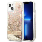 Guess GUHCP13SLFLSD iPhone 13 mini 5.4 &quot;Gold / Gold Hardcase Paisley Liquid Glitter