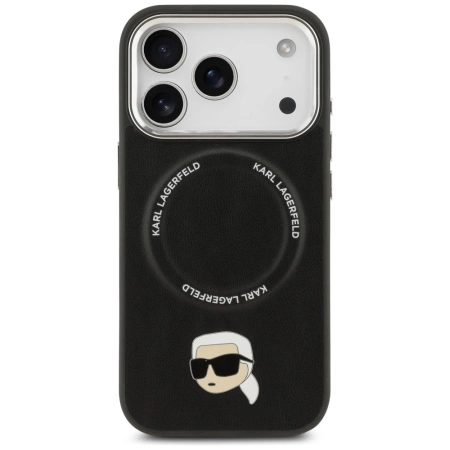 Karl Lagerfeld Karl Pin MagSafe Case for iPhone 17 Pro - Black