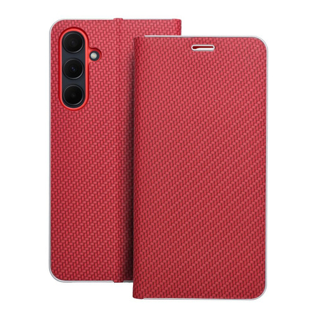 Kabura LUNA Book Carbon do SAMSUNG A35 5G czerwony