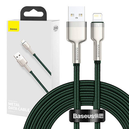 Baseus Cafule Series Metal Data Cable USB to IP 2.4A 2m Green