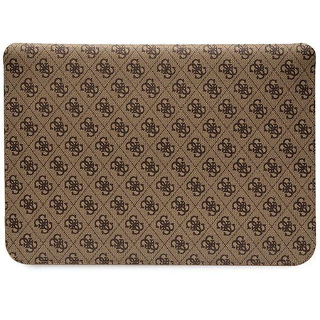 Guess Sleeve GUCS14PS4SGW 14" brązowy/ brown 4G Stripe Metal Logo