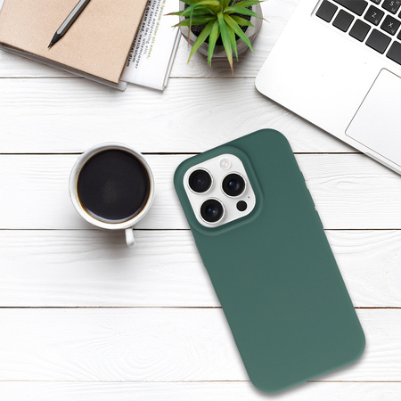Tel Protect Silicone Premium do Iphone 16 Pro Max ciemnozielony