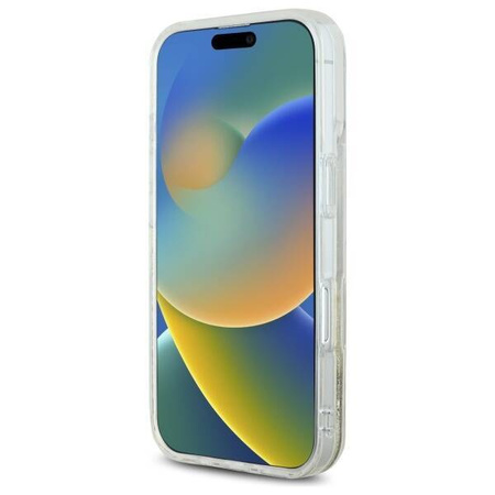 Original Case IPHONE 16 Hello Kitty Hardcase Liquid Glitter Fever MagSafe (HKHMP16SLGDIH) gold & white