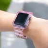 Silicone Band Strap Bracelet Case Strap Light Set for Apple Watch 44mm - Red