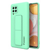 Wozinsky Kickstand Case elastyczne silikonowe etui z podstawką Samsung Galaxy A42 5G miętowy