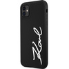 Karl Lagerfeld KLHCN61SKSVGK iPhone 11 / Xr 6,1" schwarz/schwarz Hardcase Silikon Signature