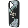 Etui Guess Grained Roses Big 4G logo na iPhone 16 - czarne