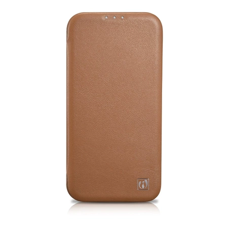 iCarer CE Premium Leather Folio Case iPhone 14 Pro Magnetic Flip Leather Folio Case MagSafe braun (WMI14220714-BN)