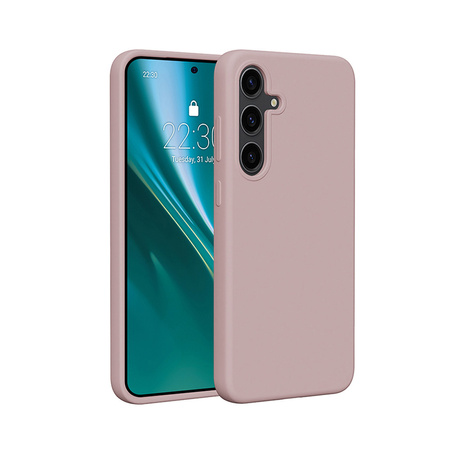 Nakładka Etteri Silicone Case do Samsung Galaxy S25 Plus jasnoróżowa