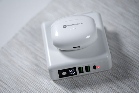 FORCELL F-AUDIO słuchawki bezprzewodowe / bluetooth stereo TWS CLEAR Sound białe