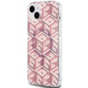 Oryginalne Etui GUESS Hardcase GUHMP15SHGCUSTGP do iPhone 15 (Kompatybilny z Magsafe / IML GCUBE / różowy)