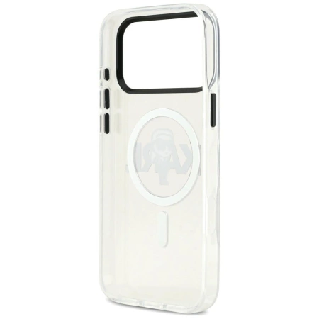 Karl Lagerfeld IML Karl Sketch Logo MagSafe Case for iPhone 17 Pro Max - Transparent