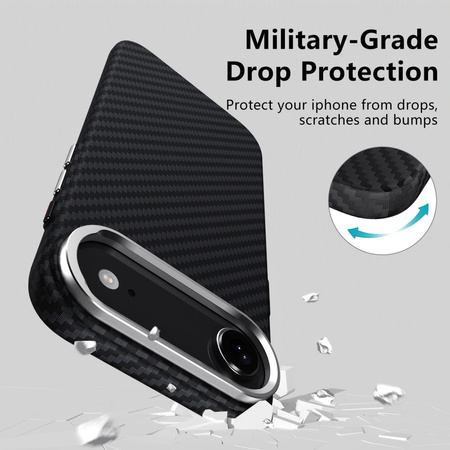 TECH-PROTECT ION CARBON MAGSAFE IPHONE 17 AIR BLACK/SILVER