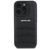 Original Handyhülle IPHONE 16 PRO MAX Mercedes AMG Hardcase Leather Debossed Lines Black Logo (AMHCP16XGSEBK) schwarz