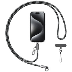 Smycz do telefonu z kablem do ładowania  Usams SJ746 30W USB-C do Lightning 1.2m czarny