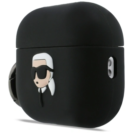 Karl Lagerfeld Silicone Karl Head 3D Case for AirPods Pro 3 - Black