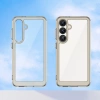 Etui Outer Space Case na Samsung Galaxy S25 Edge pokrowiec z elastyczną ramką - półprzezroczyste, czarne