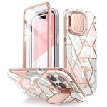 Etui Supcase Cosmo Mag z MagSafe na iPhone 15 Pro Max - różowy marmur