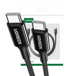 Kabel USB-C do USB-C Ugreen US557, 100W, 5A (czarny)