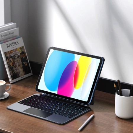Etui z klawiaturą Dux Ducis (MK series) na iPad 10" (2022) iPad 11" (2025) - czarne
