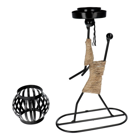 Świecznik dekoracyjny metalowy ART DECO Africa wzór E IALC-1