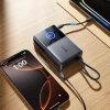 Joyroom JR-PR1 10000mAh 22,5W Powerbank mit integriertem einziehbarem USB-C-Kabel - Schwarz
