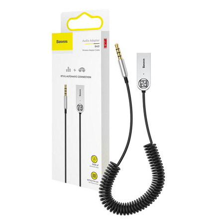 Adapter bluetooth 5.0 transmiter odbiornik dźwięku USB - audio minijack 3,5mm Baseus USB Wireless Adapter Cable BA01 (CABA01-01) czarny