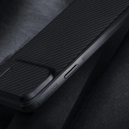 Nillkin Synthetic Fiber S Case iPhone 14 Pro case with camera cover, black