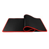 Podkładka pod klawiaturę i mysz dla graczy 700x300x3mm / czarny / obszycie czerwone