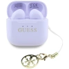 TWS Guess Kopfhörer mit klassischem Logo und Charm-Aufdruck, glänzender Effekt, Lavendel