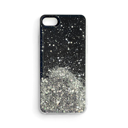 Star Glitter etui pokrowiec do iPhone 13 mini błyszcząca brokatowa obudowa czarny