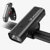Zestaw lampek rowerowych Wozinsky WSBLB2 przednia (400 lm) i tylna USB-C - czarny