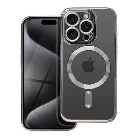 Futerał Electro Mag Cover kompatybilny z MagSafe do IPHONE 15 PRO tytanowy szary