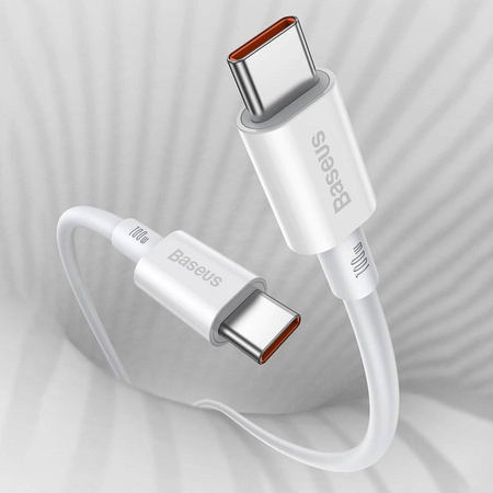 Baseus Superior kabel przewód USB Typ C - USB Typ C szybkie ładowanie Quick Charge / Power Delivery / FCP 100W 5A 20V 1m biały (CATYS-B02)