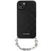 Karl Lagerfeld KLHCP14SSACKLHPK iPhone 14 6,1&quot; schwarz/schwarzes Hardcase mit Saffiano-Monogrammkette