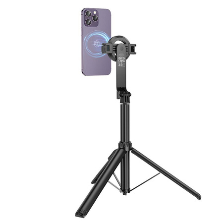 HOCO uchwyt selfie magnetyczny z pilotem bezprzewodowym tripod K25 czarny