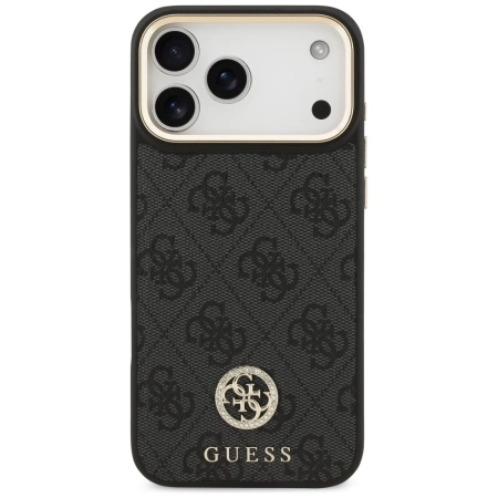 Guess 4G Strass Logo MagSafe Case für iPhone 17 Pro Max - Schwarz