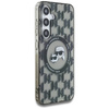 Etui Karl Lagerfeld Button Karl&Choupette Heads On KL Pattern MagSafe Samsung Galaxy S25 czarny